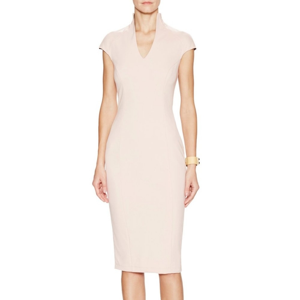 NWT Alexia Admor Ivory Military Neck Dress
